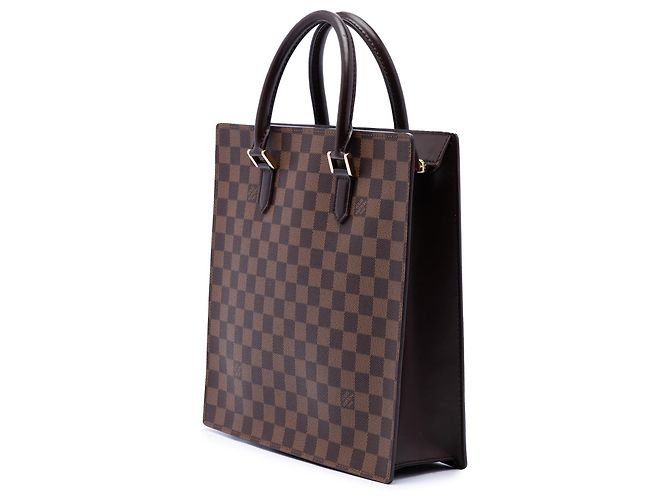 Borsa Tote Louis Vuitton Damier Ebene Venice Sac Plat Marrone - vista 2