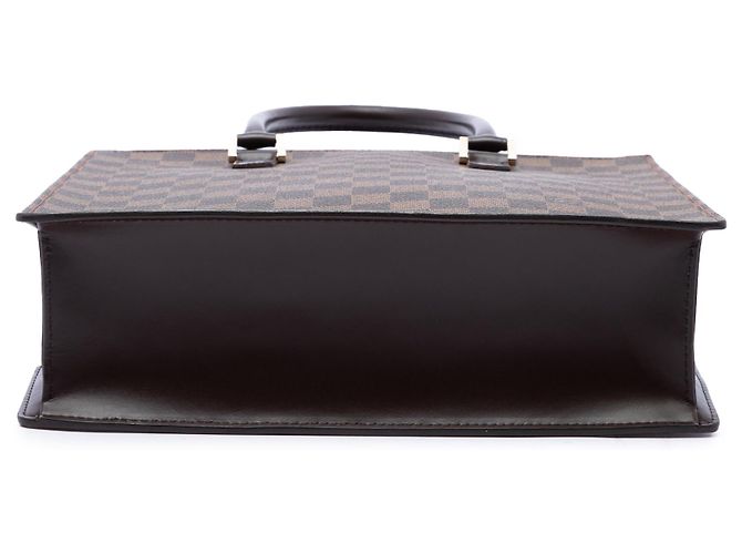 Borsa Tote Louis Vuitton Damier Ebene Venice Sac Plat Marrone - vista 3