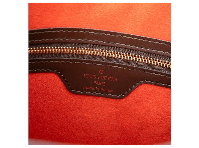 Borsa Tote Louis Vuitton Damier Ebene Venice Sac Plat Marrone - vista 5