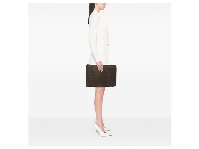 Borsa business Portfolio Louis Vuitton Monogram Poche Documents Marrone - vista 6