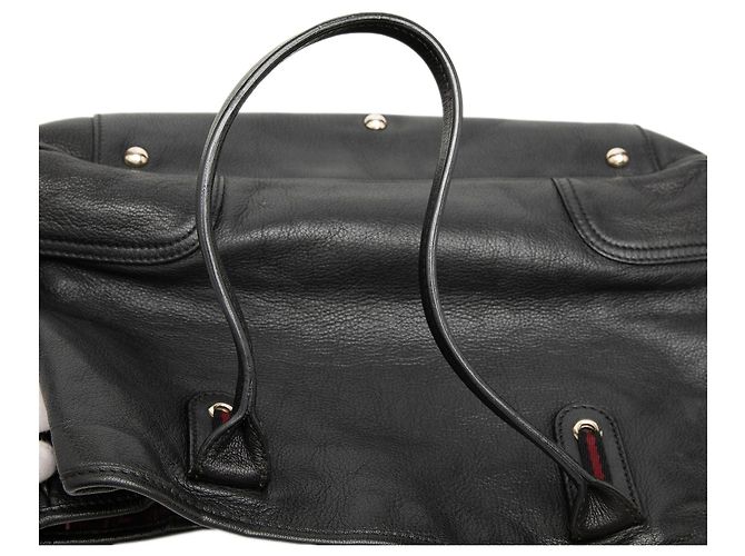 Tote Gucci Princy in pelle di vitello nera con banda Web Nero - vista 7