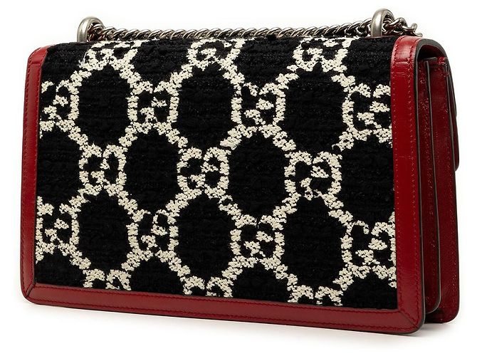 Borsa a tracolla Dionysus Medium GG in tweed nero Gucci - vista 2