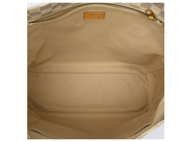 Borsa Satchel Louis Vuitton Damier Azur Soffi Bianca Bianco - vista 4