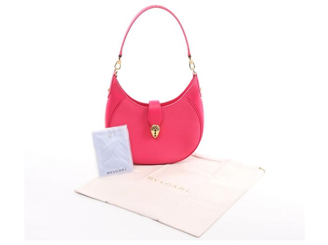 Bulgari Borsa a spalla Serpenti in pelle BVLGARI in rosa - vista 13