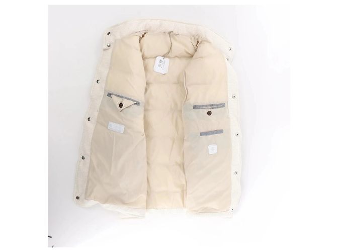 Autre Marque Eleventy Weste aus Leinen x Baumwolle in Beige, Größe 50 IT - Ansicht 3