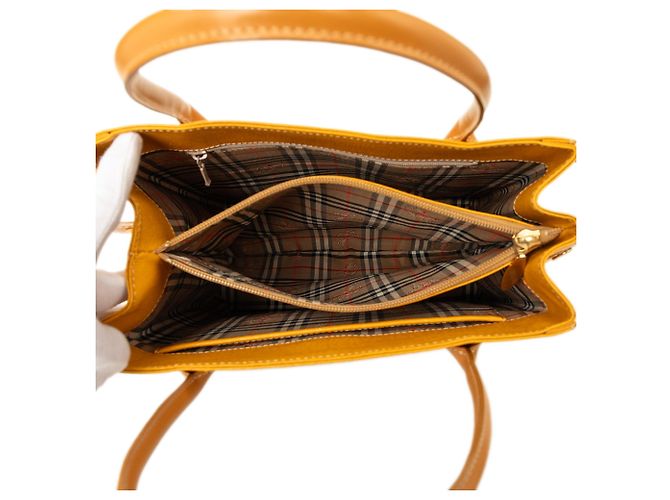 Borsa a mano Burberry in pelle gialla Giallo - vista 4