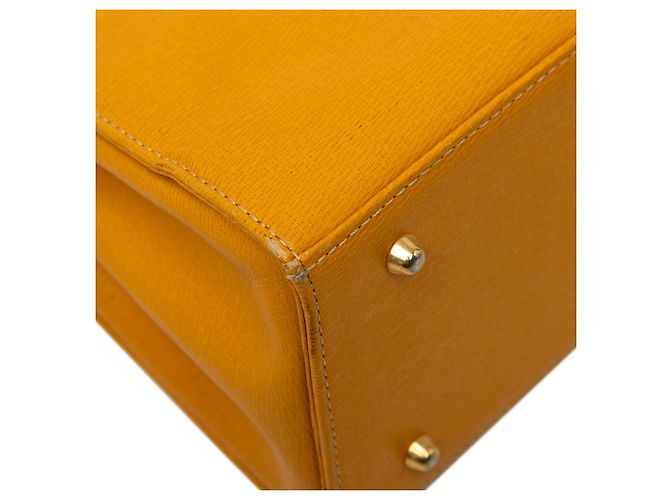 Borsa a mano Burberry in pelle gialla Giallo - vista 6