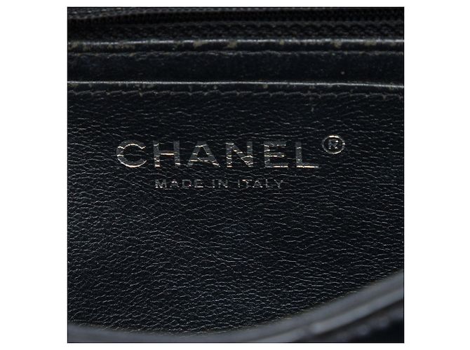 Borsa a tracolla Chanel Mini Rectangular Classic Single Flap in vernice nera Nero - vista 5