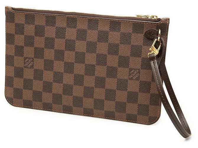 Bolsillo Louis Vuitton Damier Ebene Neverfull MM Marrón Castaño - vista 2