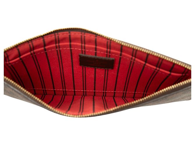 Bolsillo Louis Vuitton Damier Ebene Neverfull MM Marrón Castaño - vista 4