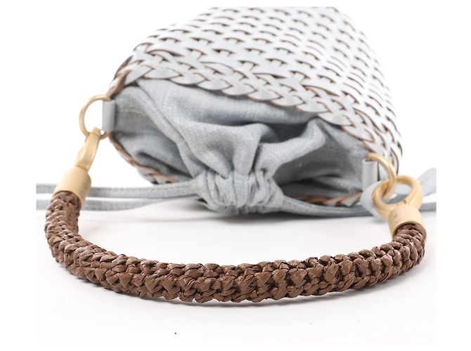 Autre Marque Borsa in pelle con manico Eleventy in blu Beige - vista 7