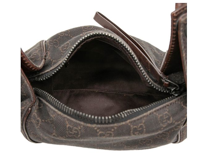 Borsa a mano Gucci GG Denim marrone - vista 4