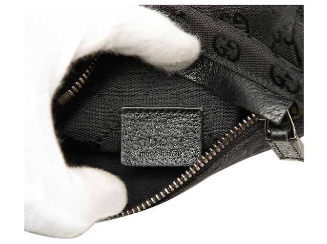 Borsetta cintura Gucci GG Canvas con doppia tasca nera Nero - vista 5