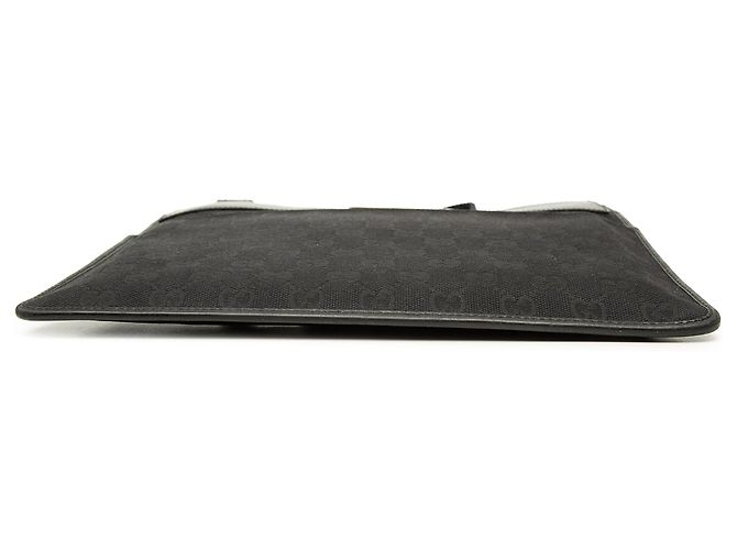 Borsa a tracolla Gucci GG Canvas e vitello nera Nero - vista 3