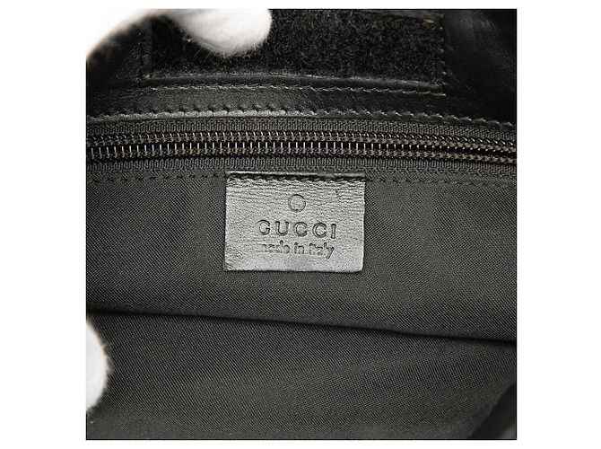 Borsa a tracolla Gucci GG Canvas e vitello nera Nero - vista 5