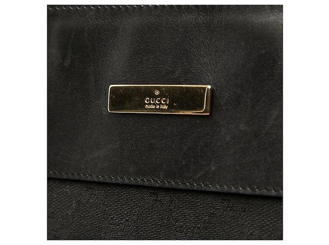 Borsa a tracolla Gucci GG Canvas e vitello nera Nero - vista 6