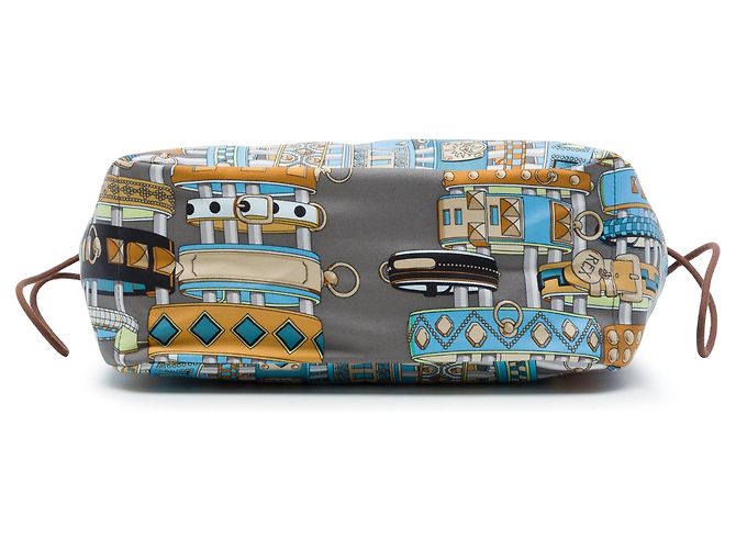 Hermès Silk Colliers De Chiens Fourbi Pouch 25 Grau - Ansicht 3