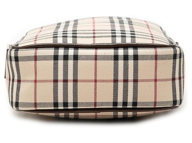 Borsa crossbody Burberry House Check in tela marrone - vista 3