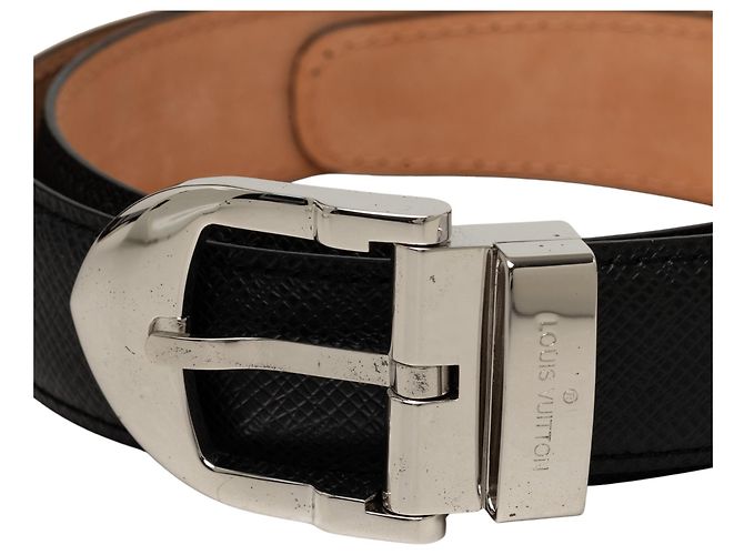 Louis Vuitton Taiga Klassischer Gürtel Schwarz - Ansicht 7