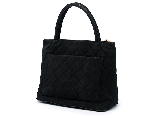 Borsa Medallion in Pelle Scamosciata Nera di Chanel Nero - vista 2