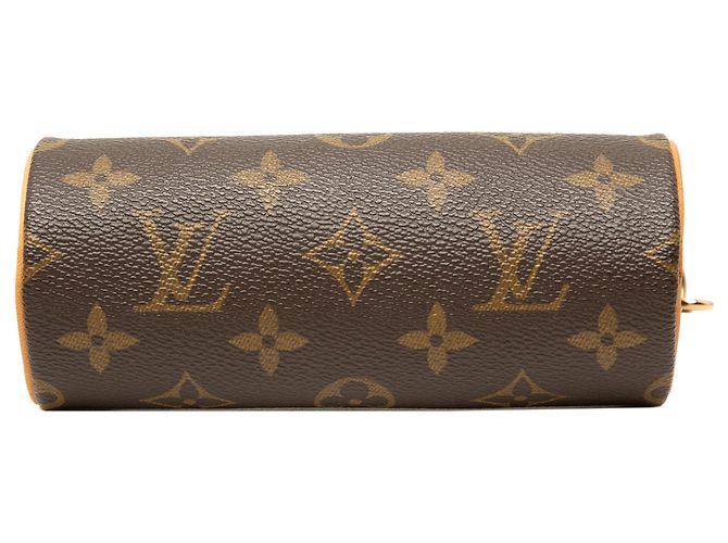 Borsa a mano Louis Vuitton Monogram Papillon Pochette Marrone - vista 3