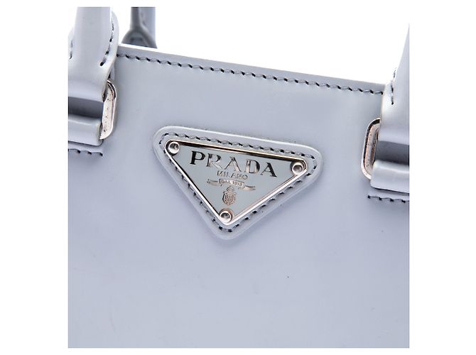 Sac à main Prada Small Spazzolato Leather bleu - vue 5