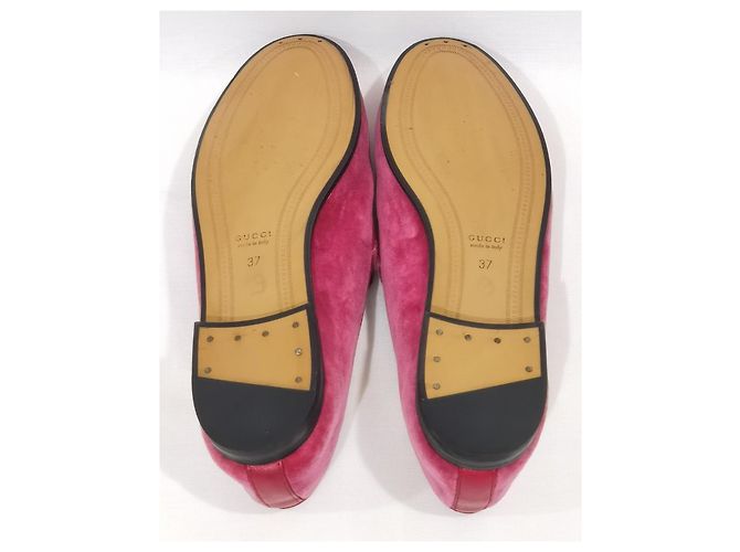 Gucci Mocassini Jordaan Horsebit in velluto Rosa - vista 13