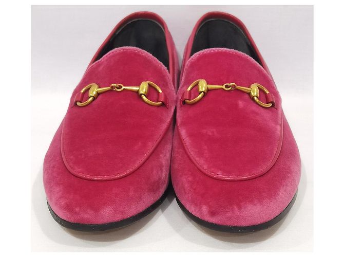 Gucci Mocassini Jordaan Horsebit in velluto Rosa - vista 3