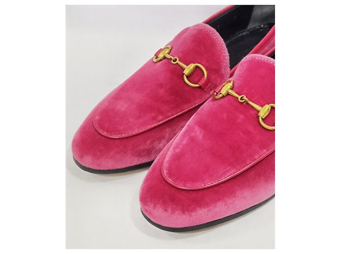 Gucci Mocassini Jordaan Horsebit in velluto Rosa - vista 4