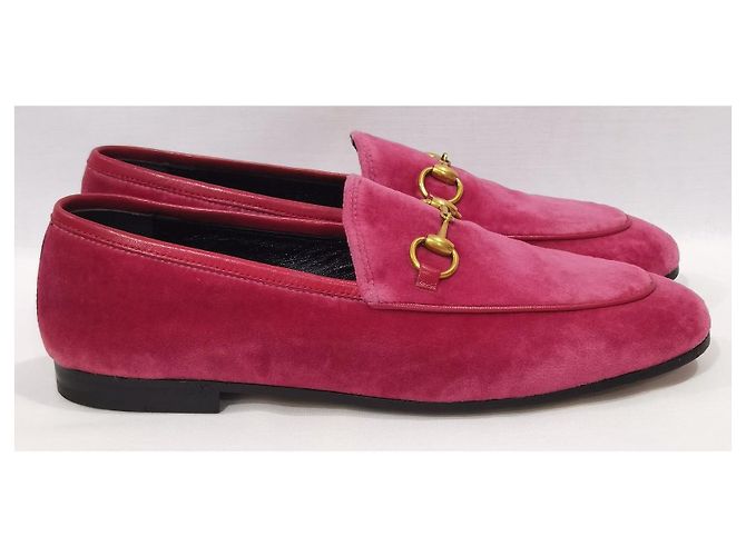 Gucci Mocassini Jordaan Horsebit in velluto Rosa - vista 5