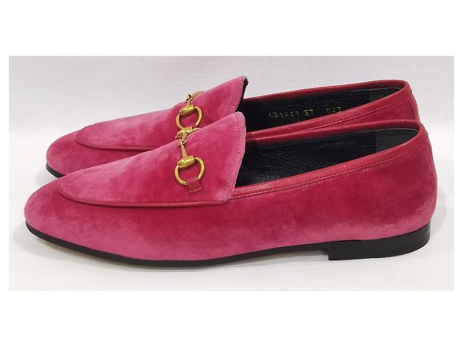 Gucci Mocassini Jordaan Horsebit in velluto Rosa - vista 6