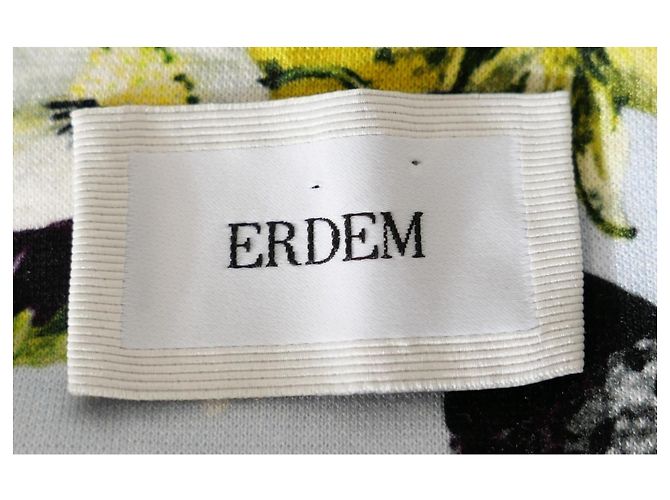 Erdem Allegra Field Midikleid mit Blumenprint Weiß Lila Gelb Hellblau - Ansicht 5