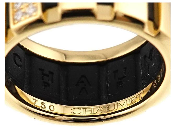 Anel Faixa Chaumet Class One #52 Dourado - vista 4