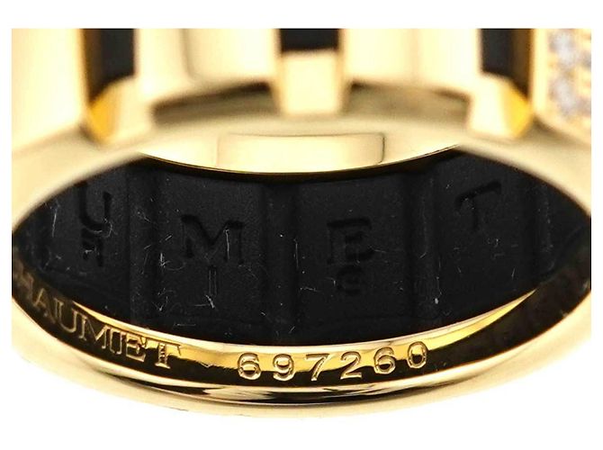 Anel Faixa Chaumet Class One #52 Dourado - vista 5