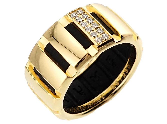 Anel Faixa Chaumet Class One #52 Dourado - vista 6