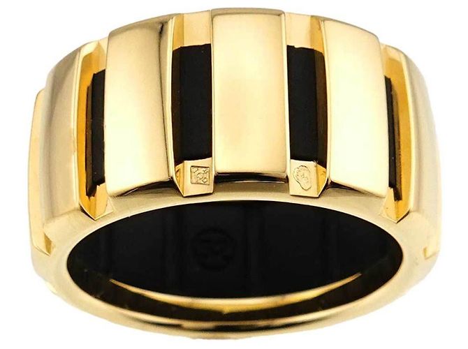 Anel Faixa Chaumet Class One #52 Dourado - vista 7