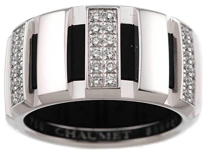 Anel Aliança Chaumet Class One #52 Branco - vista 3