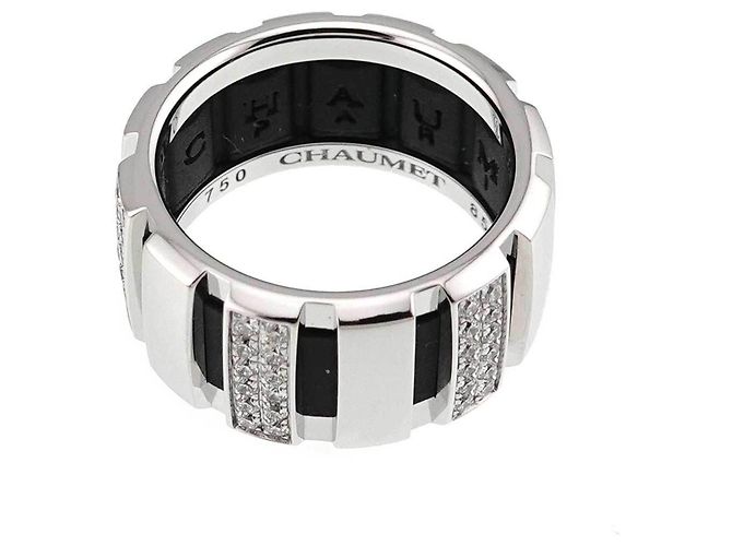 Anel Aliança Chaumet Class One #52 Branco - vista 4