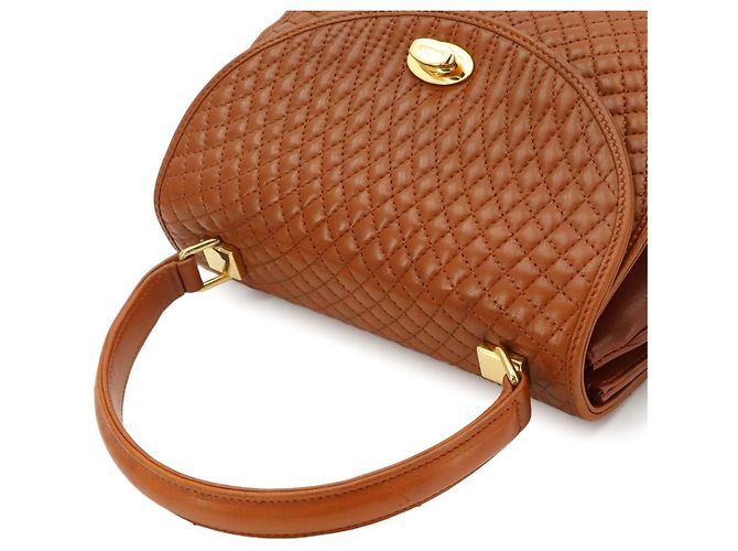 Bolso de piel acolchada Bally Castaño - vista 5