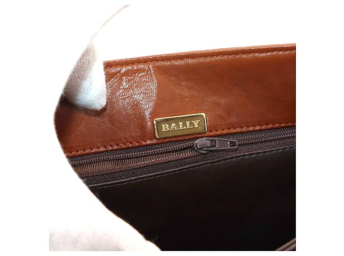 Bolso de piel acolchada Bally Castaño - vista 7