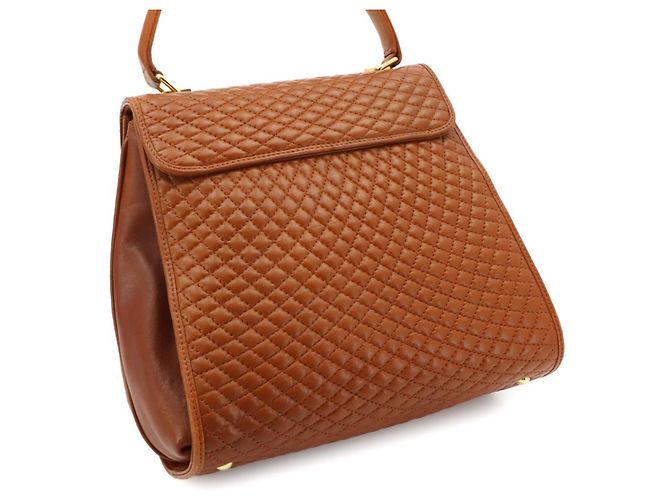 Bolso de piel acolchada Bally Castaño - vista 9