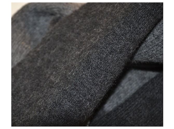Dolce & Gabbana grauer Wollschal mit DG-Logo Anthrazitgrau - Ansicht 7