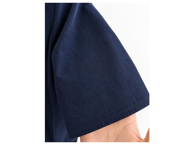 Vintage Max Mara Women's Navy Short Sleeve 100% Cotton Blazer – IT 42 Blu scuro - vista 6