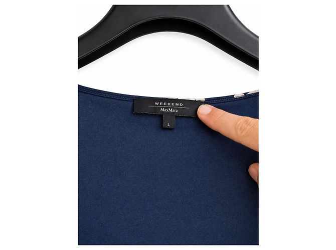 Vestido midi sin mangas con estampado de mariposas azul marino para mujer Weekend Max Mara – Talla L Blanco - vista 3