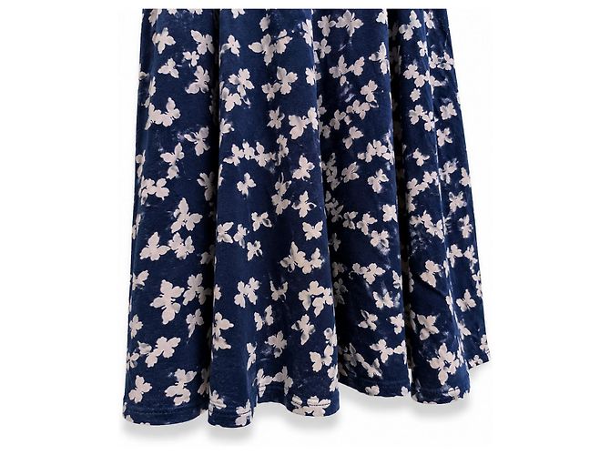 Vestido midi sin mangas con estampado de mariposas azul marino para mujer Weekend Max Mara – Talla L Blanco - vista 6