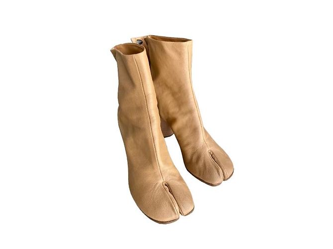 Maison Martin Margiela Maison Margiela Botines Tabi Cuero Camel Camello - vista 2