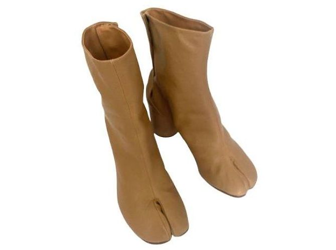 Maison Martin Margiela Maison Margiela Botines Tabi Cuero Camel Camello - vista 4
