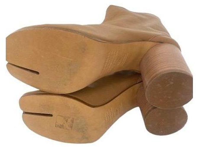 Maison Martin Margiela Maison Margiela Botines Tabi Cuero Camel Camello - vista 7