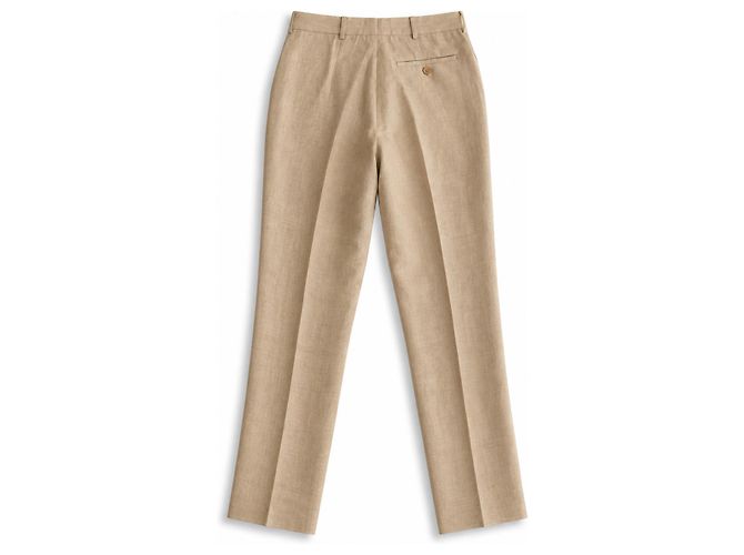 Pantalones rectos ajustados beige para mujer Weekend Max Mara Puro Lino – IT 42 - vista 2