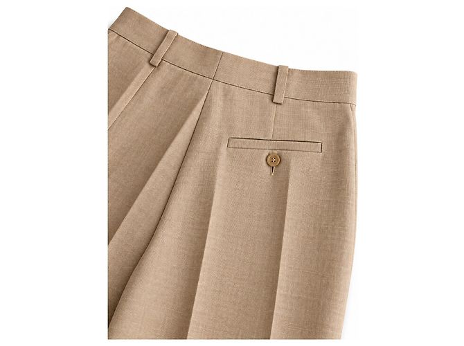 Pantalones rectos ajustados beige para mujer Weekend Max Mara Puro Lino – IT 42 - vista 5